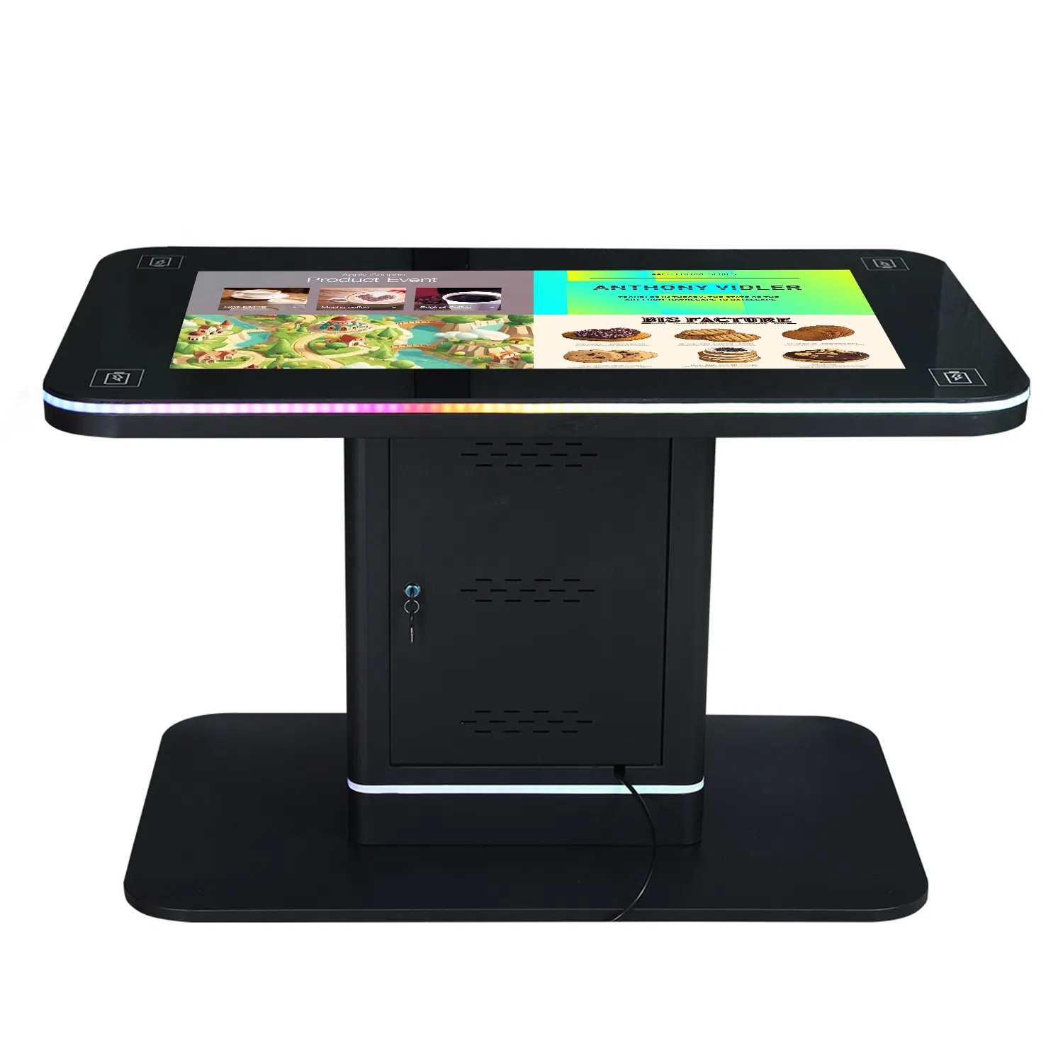 interactive table display for art gallery