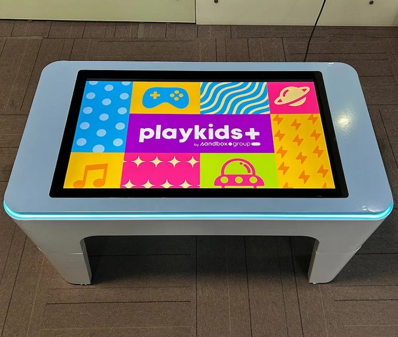 interactive touch table for hospital kids area