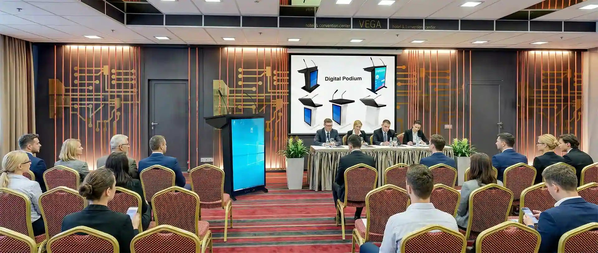 digital podium conference hall presentation