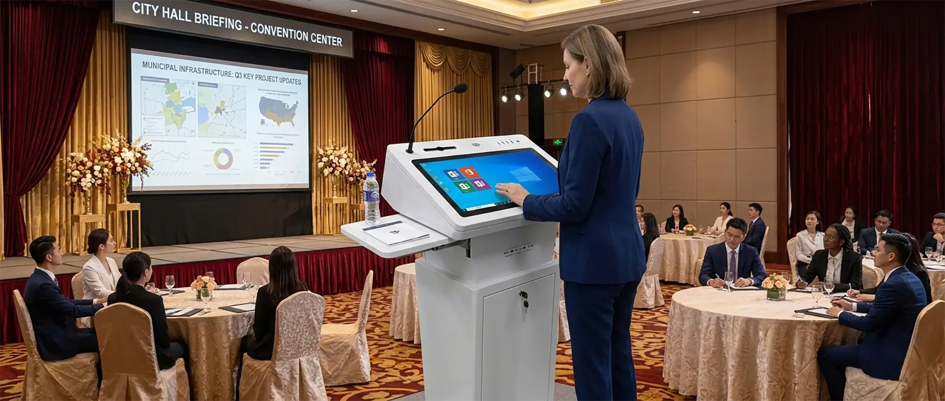 Smart Digital Lectern for Hotel Conference Rooms