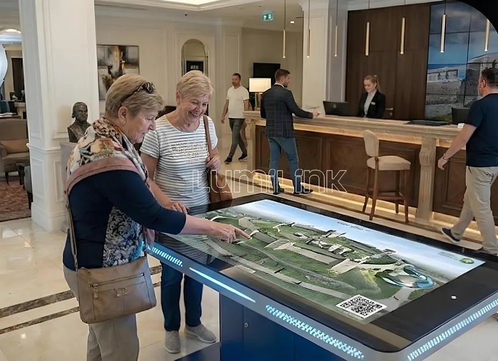 digital concierge 3d map hotel touch table