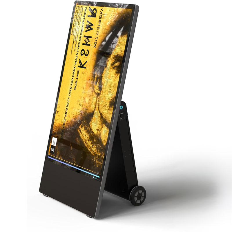 Electronic sandwich board with double-sided screen