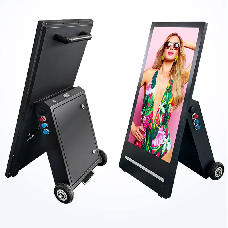 A-frame digital board on the pavement