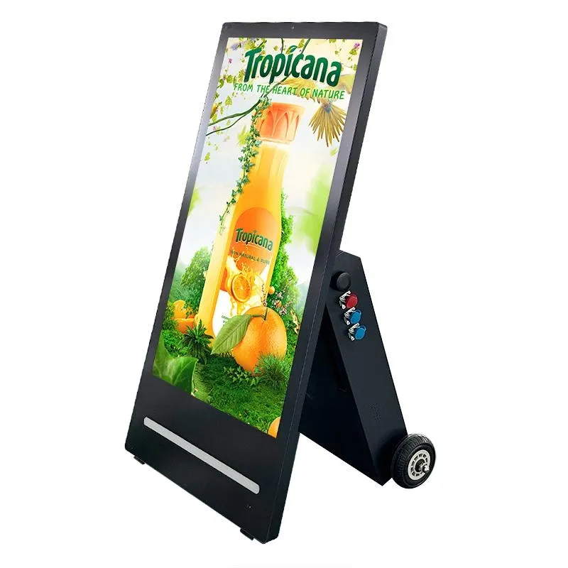 digital poster on wheels