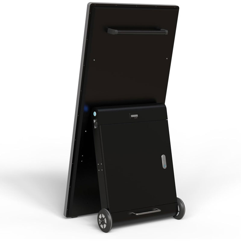 battery powered digital signage rear battery cabinet access