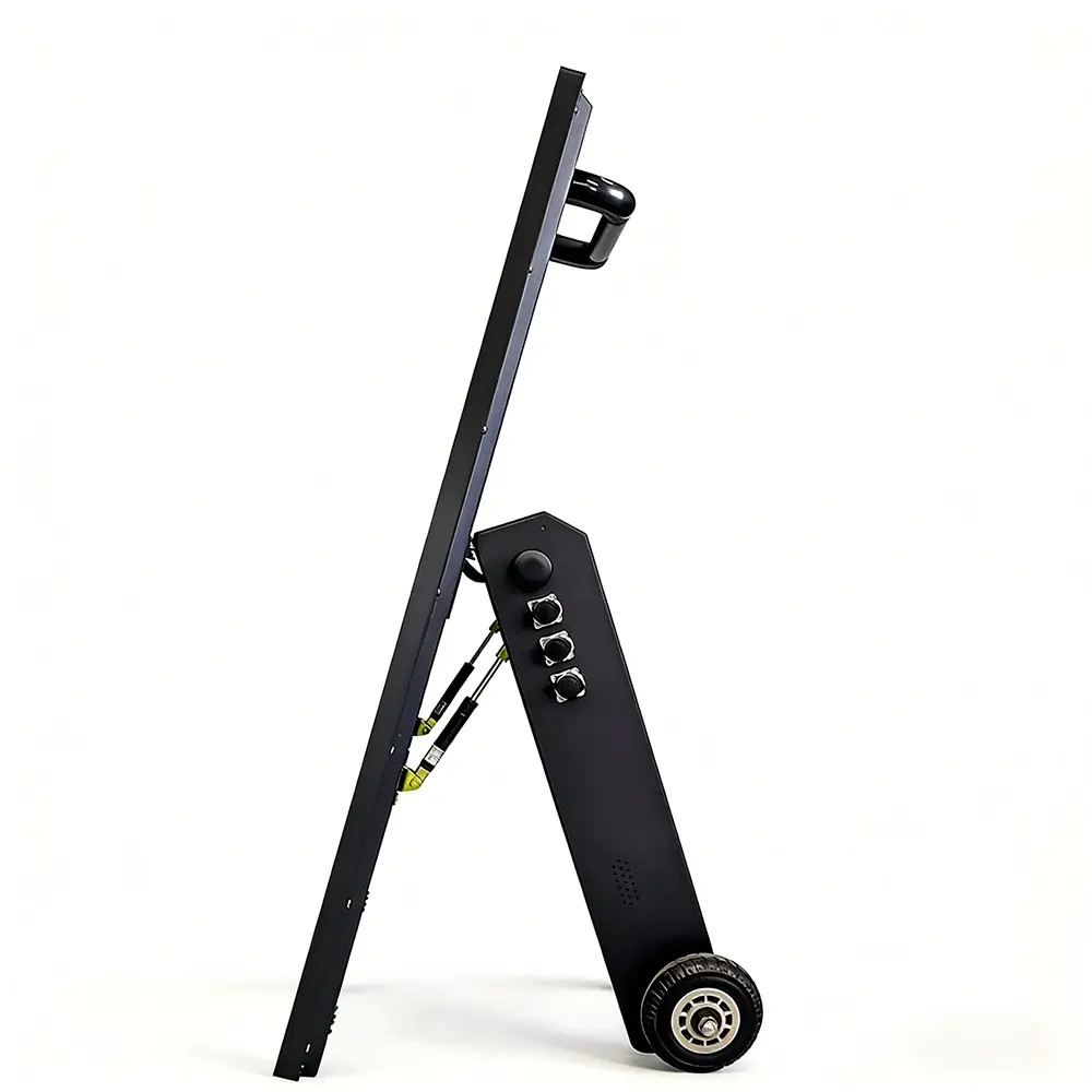 digital sandwich board side profile showing gas spring struts