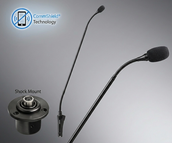 Smart Lectern with Gooseneck Microphone