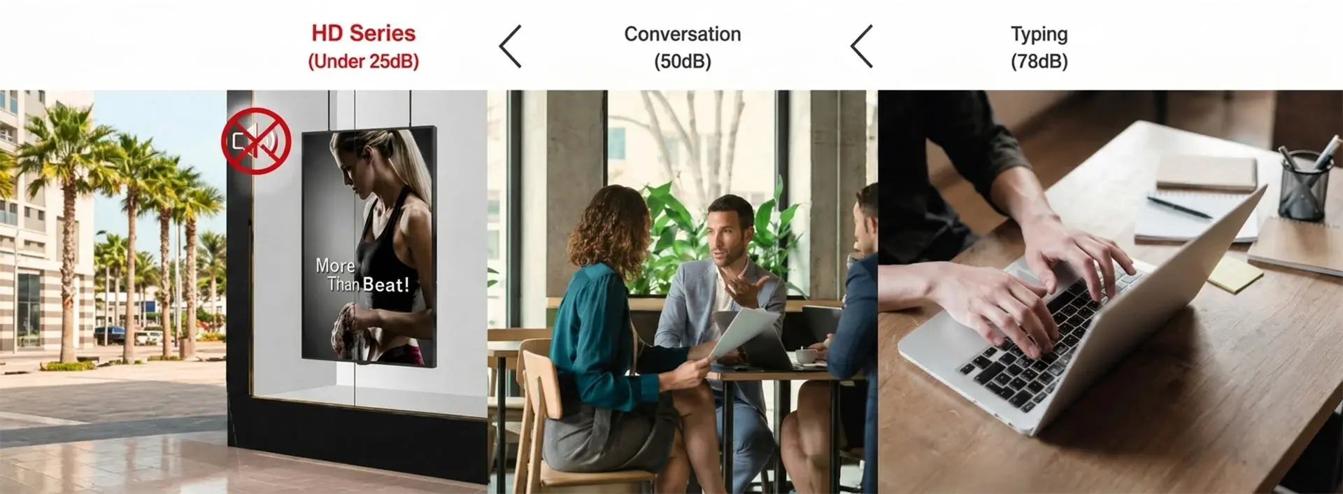 Low-Noise Outdoor Advertising Display