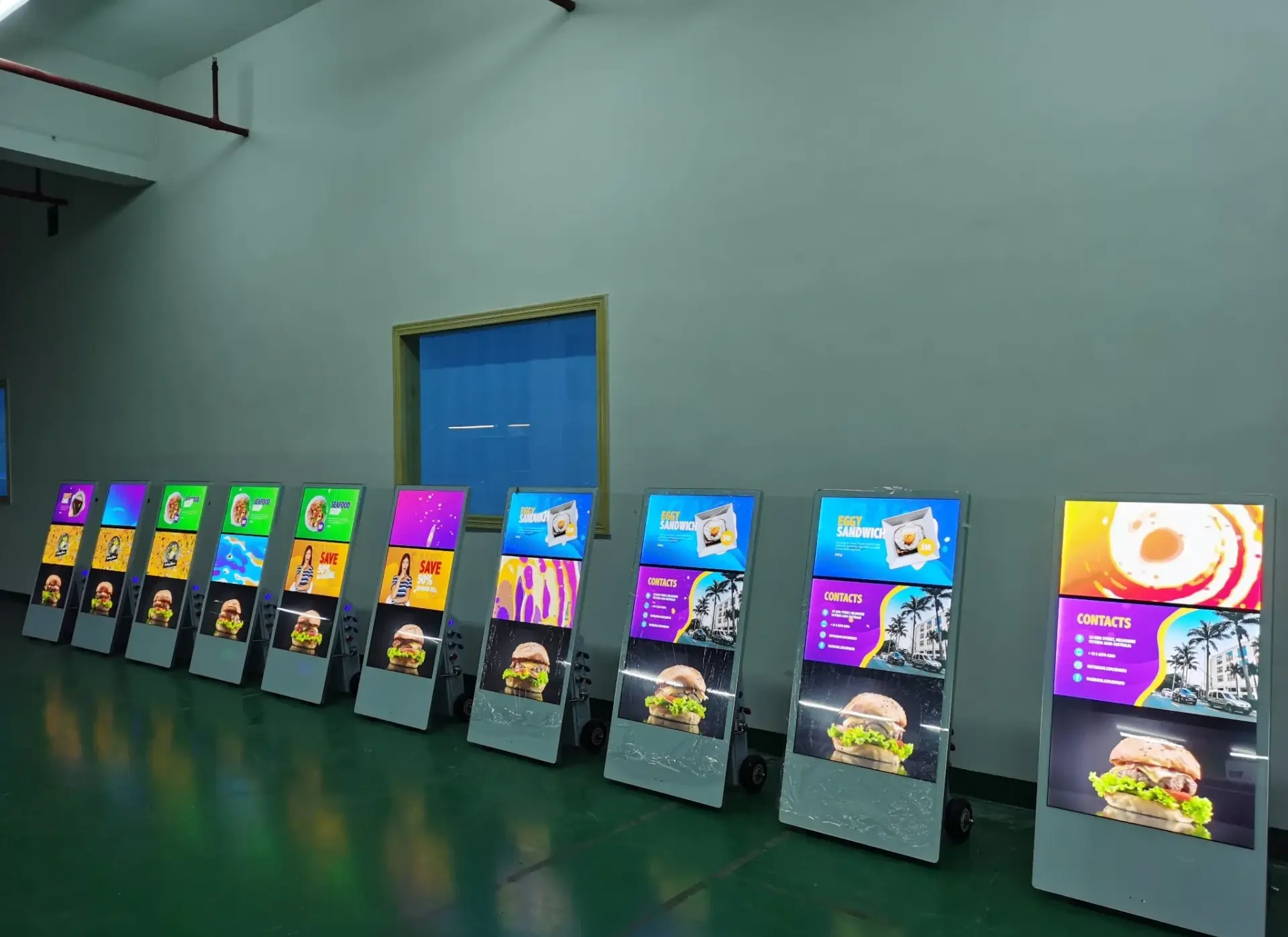 Outdoor digital signage manufacturer assembly line