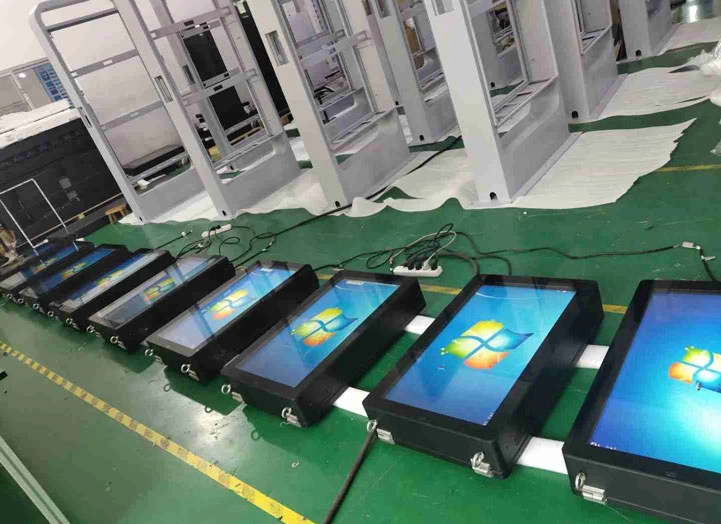 Outdoor digital signage factory production line - LumiLink manufacturer