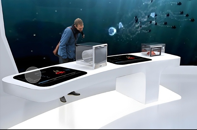 Museum Interactive Exhibit Touchscreen Table